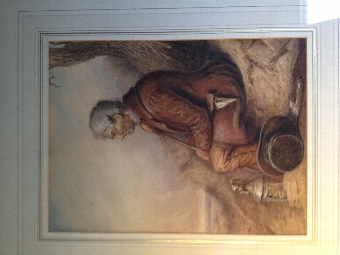 Antique Painting of a farm worker, 19thc Irish school
