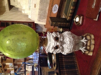 OWL   porcelain oil lamp 