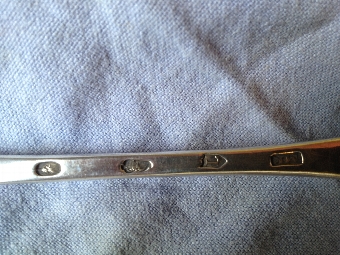 Antique Irish 18thc Silver Basting Spoon