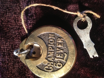 Victorian brass padlock