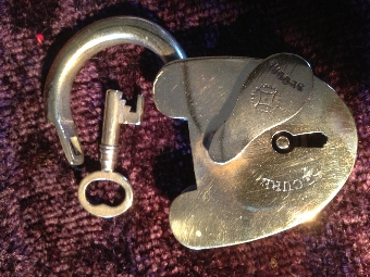 Victorian brass padlock