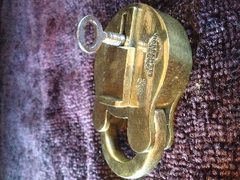 A fine brass Victorian padlock