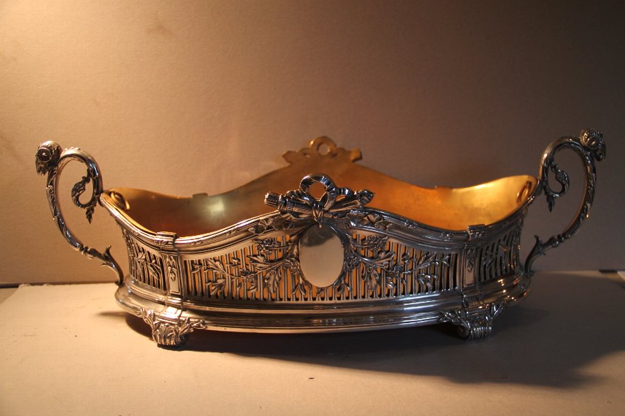 Solid silver center piece/ jardinier