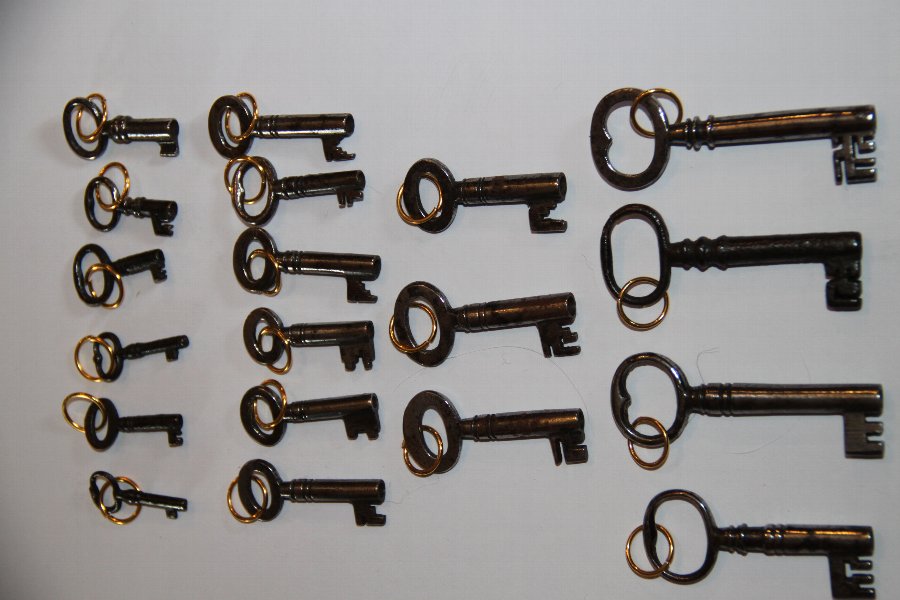 Antique Antique keys for hanging on a chain or 18th or 21st  birthday! Or the key to my hart etc