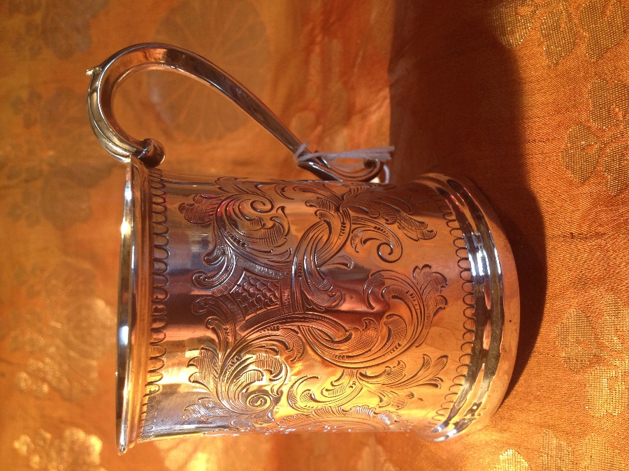 Antique Silver christening mug