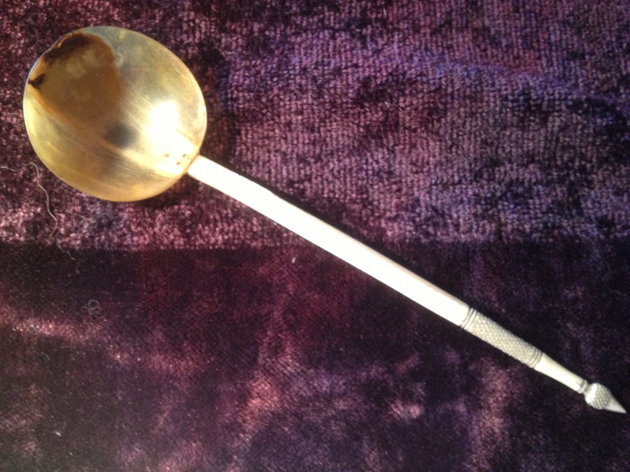 Antique Indian  horn Moghal ladle 