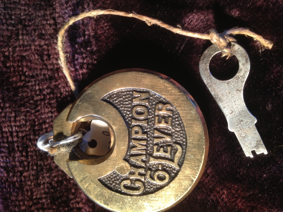 Antique Victorian brass padlock