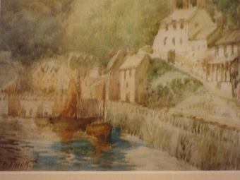 Two signed watercolour by Edward William Trick