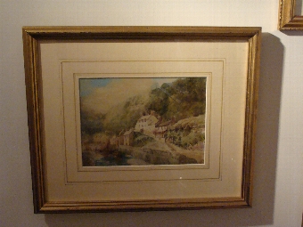 Antique Two signed watercolour by Edward William Trick