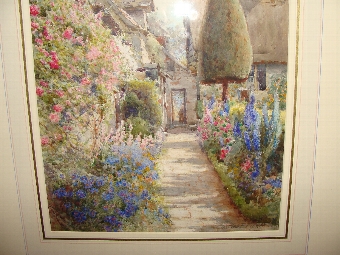 Antique Watercolour by Charles Edwin Flower