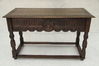 A Superb Oak Hall or Side Table in the Manner of William & Mary Circa 1910