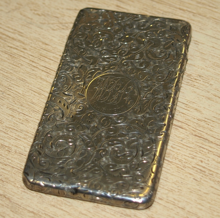 Silver card case by Samson Mordan & Co. 
