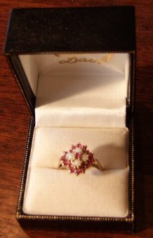 Antique Antique ruby and opal ring