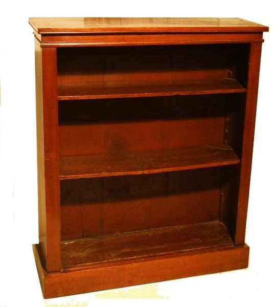 Antique Victorian mahogany low bookcase