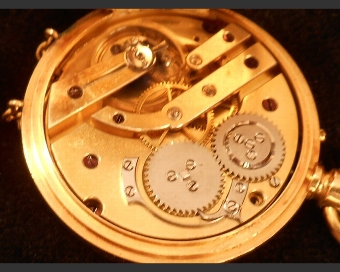 Antique 18ct Gold Ladies Half Hunter Pocket Watch