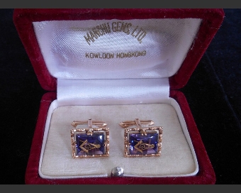 Masonic Cuff Links 14K Gold
