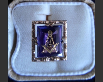 Antique Masonic Cuff Links 14K Gold