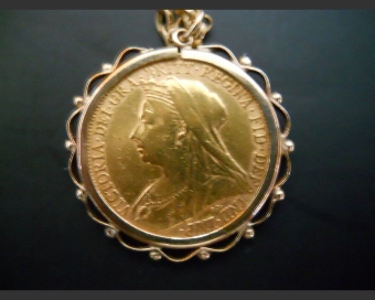 Antique 9ct Gold Full Sovereign