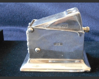 Antique Silver Desktop Cigar Cutter