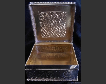 Antique Victorian Silver Snuff Box