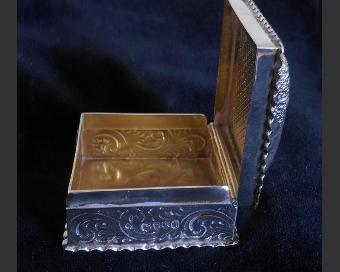 Antique Victorian Silver Snuff Box