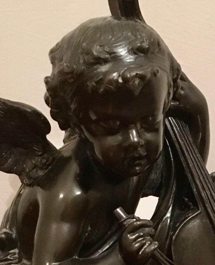 19th century French Bronze figure of cherub