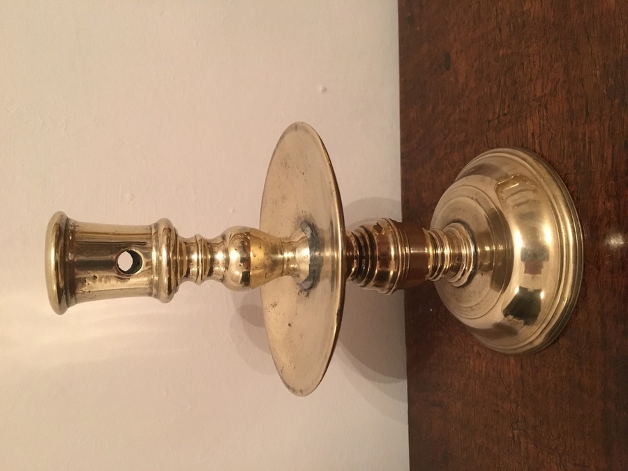 Late17thc brass candlestick