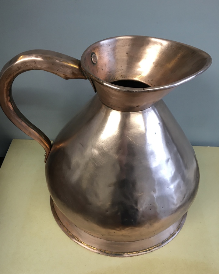 Antique copper 2 gallon  measure jug