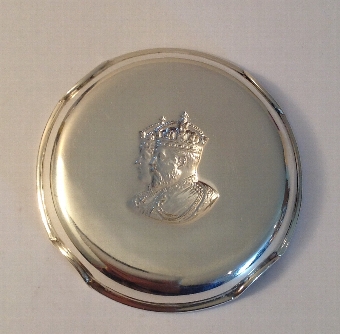 Antique Unusual Edward VII silver commemorative pin tray