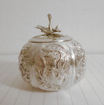 Antique Chinese silver spherical box