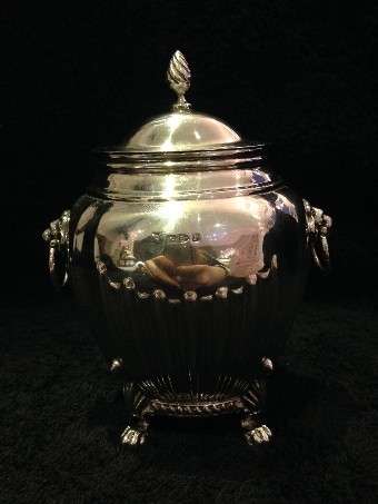 Antique Victorian Sterling Silver Tea Caddy