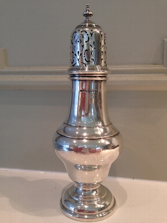 Antique Sterling Silver Sugar Caster in the Georgian Style