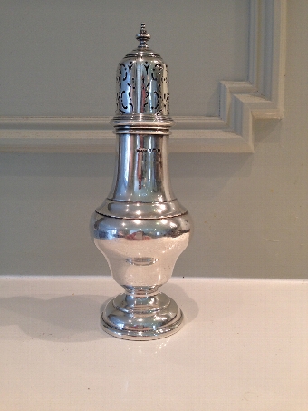 Antique Sterling Silver Sugar Caster in the Georgian Style