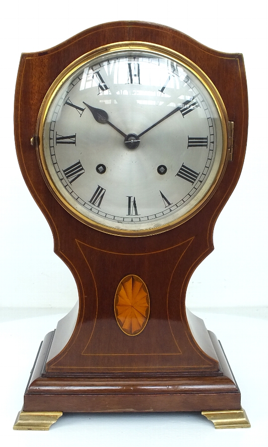 English Astral Edwardian Art Nouveau Mantel Clock - Original Antique Clocks