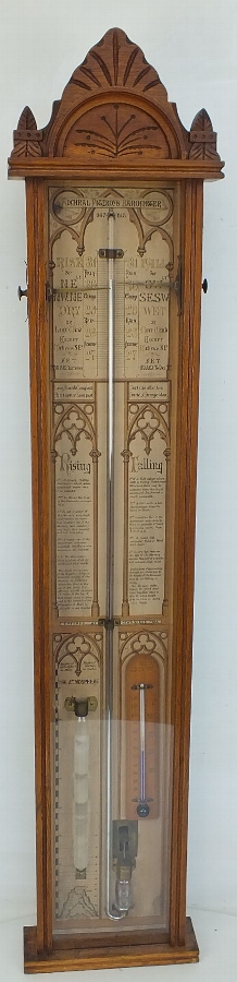 Magnificent Glazed Fitzroy Multi Dial Wall Barometer Original Antique Barometer