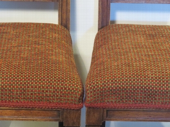 Antique Pair of c19th Italian Walnut Side Chairs