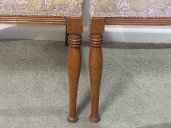 Antique Pair of Art and Crafts Oak Side Chairs