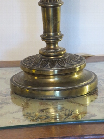 Antique Large Pair of Antique Brass 'Stiffel' Table Lamps 