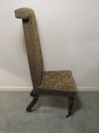 Antique Victorian Prie Deux with Original Woolwork Cover
