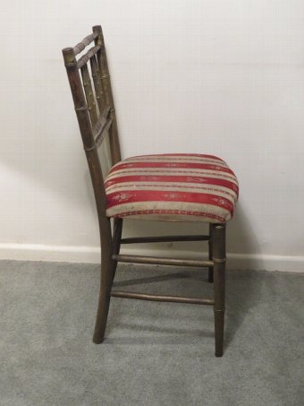Antique Pair of Victorian Faux Bamboo Side Chairs