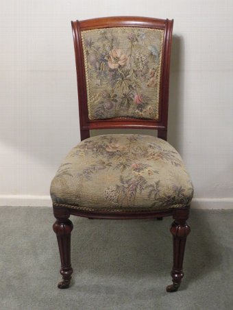 Antique Pair of Victorian Mahogany Side Chairs