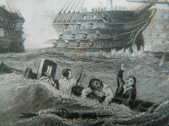 Antique Trafalger engraving Nelson