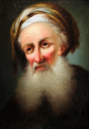 Antique Wilhelm Dietrich (1712-1774) Attributed-old Philosopher