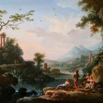 Jean Baptiste Said Claudot Claudot From Nancy (1733-1805) Paysage Animé