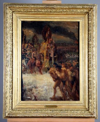 George-antoine Rochegrosse (1859-1938) Alexander The Great In The Bataile Of Hydapse