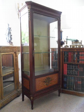 Antique French Louis XVI Mahogany Display Cabinet