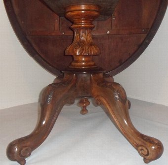 Victorian burr walnut loo , breakfast table