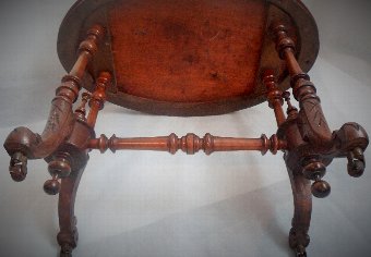 Antique Victorian burr walnut centre table 