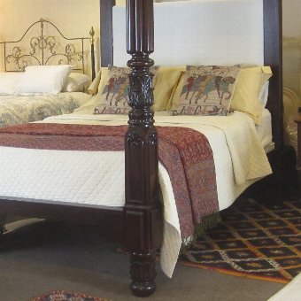 Antique Mahogany Four Poster Bed - W4P3