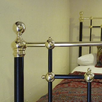 Antique Stunning Matching Pair or Twin Brass and Iron Beds - MPS10